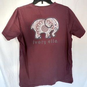 Ivory Ella dark purple large loose fit t-shirt